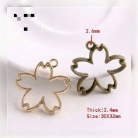 Charm Bezel SAKURA cameo bahan aksesoris bahan resin clay bahan kalung