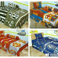 Jual sprei / Seprei lady rose motif bola(juventus,barca,MU,chelsea) uk.120 Murah