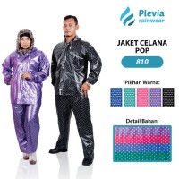 Jual Jas hujan stelan polkadot PLEVIA Murah