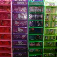 Jual promo rak sepatu susun 9 karakter gantung bukan rak tas atau jilbab Murah