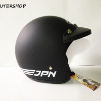 Helm Bogo JPN ARC Retro Klasik Black Doff Solid + Pet