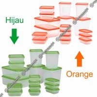 Jual IKEA PRUTA Kotak Plastik transparan serbaguna, 1 set isi 17 Murah