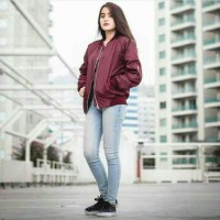 Jaket Bomber waterproof anti air jaket pilot jokowi premium Wanita