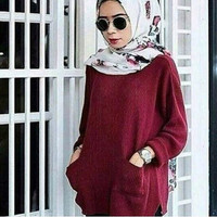 Jual POCKY SWEATER MARUN Murah