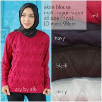 AKIRA BLOUSE - Tunik Atasan Muslimah Terkini Baju Pesta Grosir Rayon S