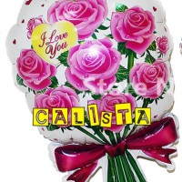 Jual Balon Foil Bunga Mawar | Buket | Engagement | Preweding | Tunangan Murah