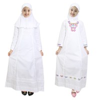 Fayrany Busana Muslim Anak Gamis Putih FGP-003 size XL, 2XL, 3XL
