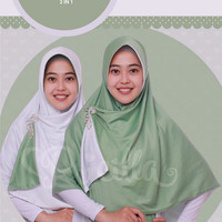 Mint L - Hijab/jilbab Instan Syar'i Bolak Balik Pricilla 2 in 1 - P10