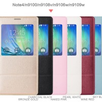 Jual Flip Cover Samsung Galaxy Note 4 / Flip Case S-View Smart Dengan Chip Murah