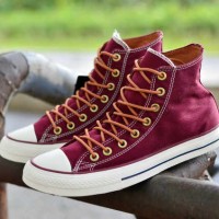 sepatu pria converse original premium high maroon tan 39-44