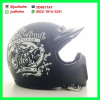 Murah!! Helm CAKIL HBC NEW OLD SCHOOL HITAM