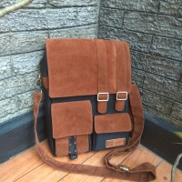 Jual Tas selempang Kulit Suede Kerja Kasual pria Raffertha Varen Vegard Murah
