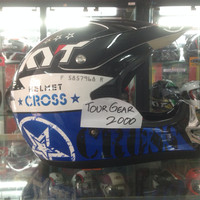 Best Deal HELM KYT CROSS CROSS PRO #8 WHITE/BLUE Paling Dicari