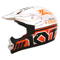 Promo HELM KYT CROSS CROSS PRO #8 WHITE/ORANGE Terpopuler