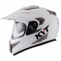 Best Deal Helm KYT Super Moto Cross Double Visor Supermoto Putih Polos