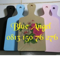 Jual talenan kayu papan potong decoupage warna board chopping 32cm uk L Murah
