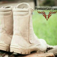 Jual SEPATU PREDATOR HIGH SAFETY SHOES CREAM STEEL TOE HAND MADE BANDUNG Murah