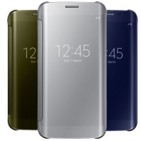 Jual Flip Cover/Case/Casing Samsung Galaxy S7/Edge Clear S View + Auto Lock Murah