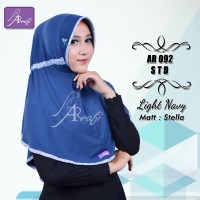 jilbab Instan arrafi Ar 92 Tali serut/ hitam /daily khimar / pet antem