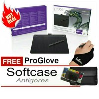 Jual Wacom Intuos 3D CTH690 Medium Black FREE Softcase + Antigores + Glove Murah