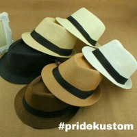 Jual Topi Fedora Knitted Straw Polos Dewasa Murah