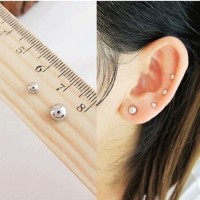 ANTING MAGNET PIERCING BULAT (TANPA TINDIK) 3 MM/6 MM