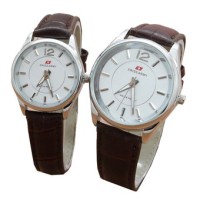 Jual Jam Tangan Swiss Army Kulit Coklat Couple SA011