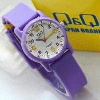 Jam Tangan perempuan ungu Q&Q VR41J QQ VR-41 bisa untuk remaja girly