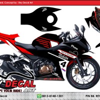 Jual Decal CBR 150 Facelift IPHONE RED FULLBODY Sudah Pola Cutting Body Murah