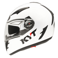 Helm KYT Alpha Venom White Full FullFace Double Visor Putih
