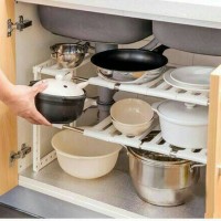 Jual Kitchen Rack Portable Stainless Rak Dapur untuk Panci 2 Susun Murah