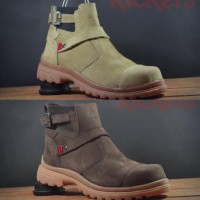 SEPATU BOOTS TANPA TALI KICKERS BARBARO (SAFETY)