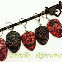 Jual Gantungan Kunci Topeng Wayang Batik Grosir Murah
