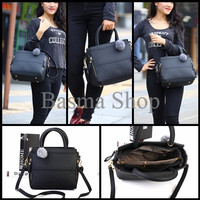 Ngetren TAS FASHION WANITA IMPORT HANDBAGS MBA178 BLACK GREY PINK ROSE