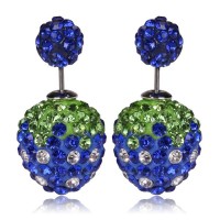 Anting strawberry tusuk bola diamond biru / Anting Forever 21