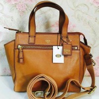 Tas Fossil Tessa Satchel Saddle Leather nwt original authentic