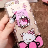 Samsung J1 J120 Softcase Hellokitty Swarosky + Ring Stand Case Hp