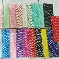 Jual Paper Straw Motif Polkadot/ Star / Sedotan Kertas by ESSLSHOP2 Murah