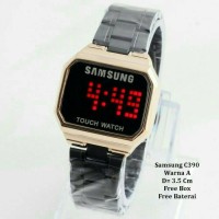 Jam Tangan Wanita Elegan - Jam Tangan SAMSUNG LED HITAM ROSEGOLD