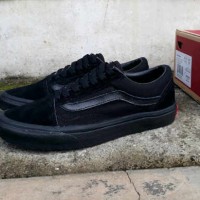 Sepatu Sneakers Vans Old Skool All Black Waffle DT Casual Pria Kuliah