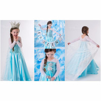 SALE MURAH - GAUN ELSA FROZEN SAYAP BIG SIZE Baju Pesta Anak Import Br