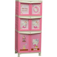 Jual Lemari Plastik Napolly - Hello Kitty 6 Pintu (XX2 KTSH) Murah