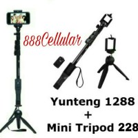 Jual Tongsis Bluetooth Yunteng YT-1288 + Mini Tripod YT-288 Murah
