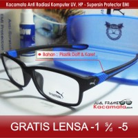 Jual Kacamata Korea VINTAGE | Frame + Lensa Minus Antiradiasi Komputer UV Murah