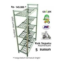 Jual Rak Sepatu Aluminium 5 Susun Murah