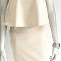 Jual Halter Dress Scuba Cream Fit to L Bodycon Dress Murah