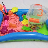 Jual Mainan anak Pasir kinetik PLAYSAND JUMBO CINTA 2kg EDUKASI BAGUS MURAH Murah