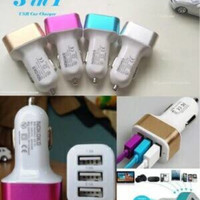 Jual car charger 3 in 1 / batok saver 3 output Murah