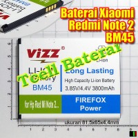 Jual Baterai Xiaomi Redmi Note 2 BM45 Vizz Murah
