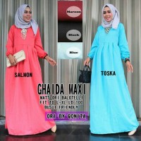 GAMIS LONGDRESS TERUSAN PANJANG MUSLIM GHAIDA MAXI